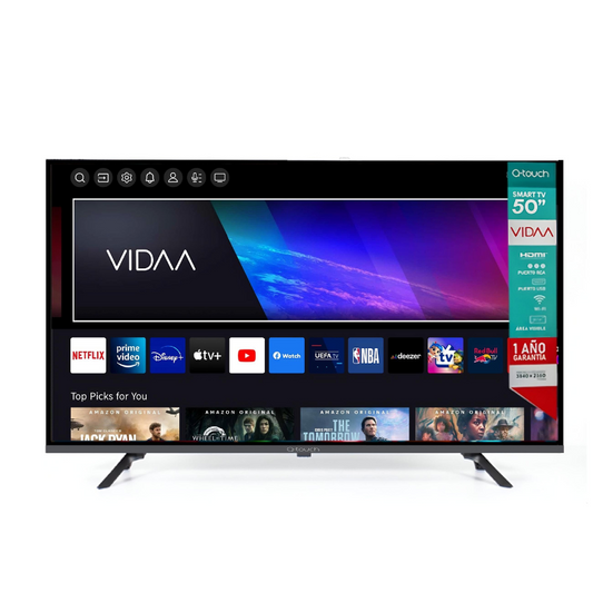 Pantalla Smart Tv Q-Touch 50´ VidaaTV QN5023 Negro